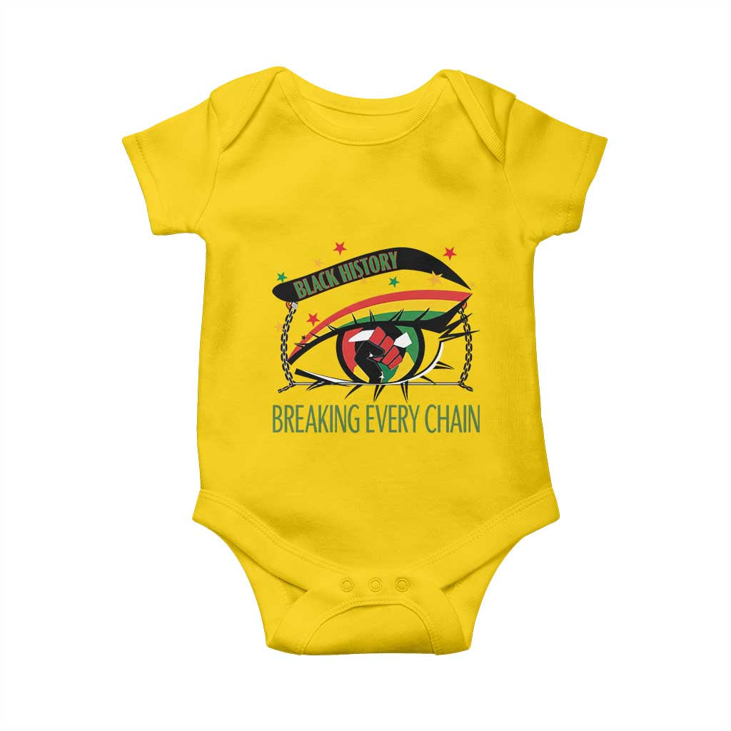 Breaking Every Chain Baby Onesie Black History Month Freedom Gift TS12 Daisy Print Your Wear