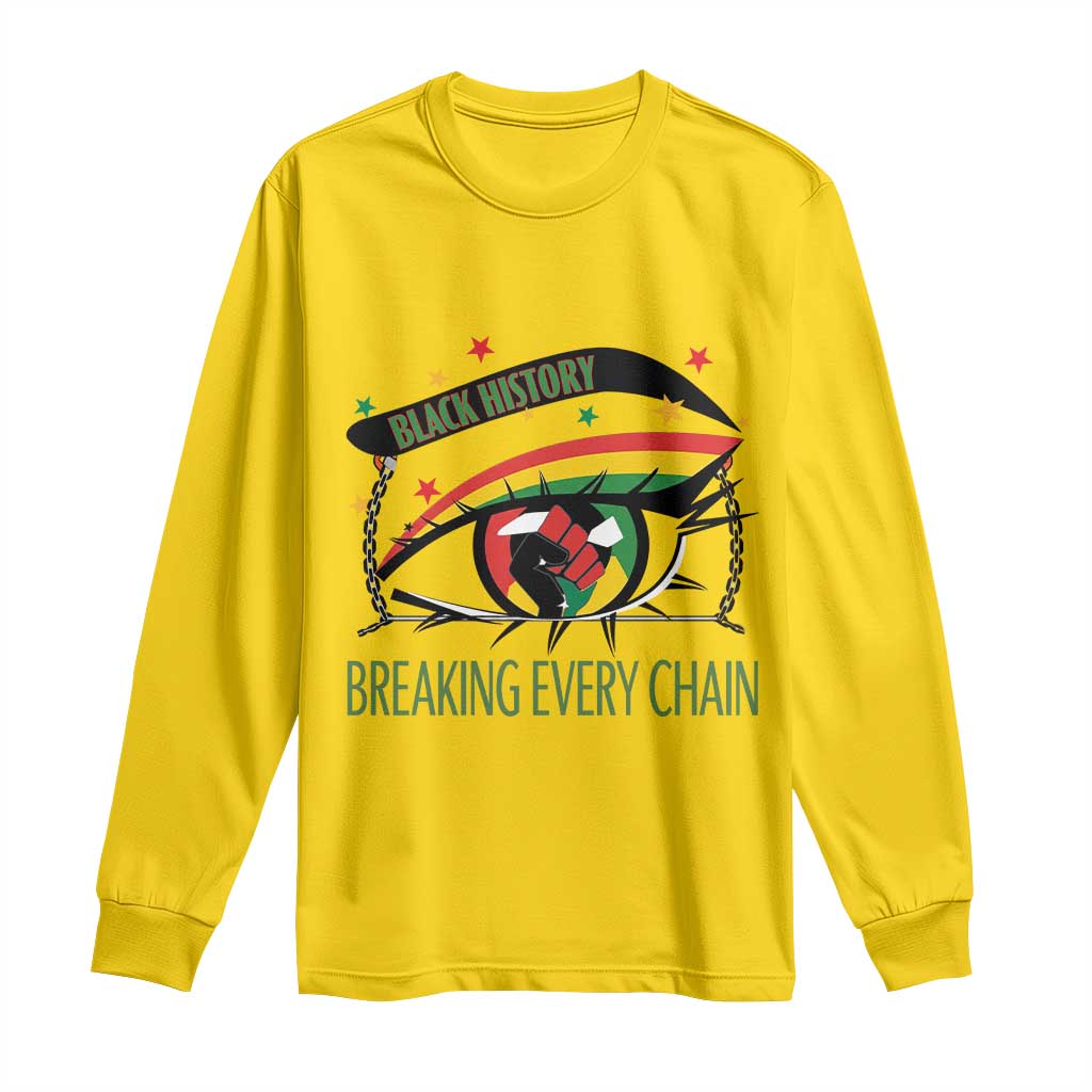 Breaking Every Chain Long Sleeve Shirt Black History Month Freedom Gift TS12 Daisy Print Your Wear