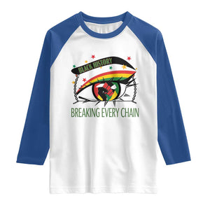 Breaking Every Chain Raglan Shirt Black History Month Freedom Gift TS12 White Royal Print Your Wear