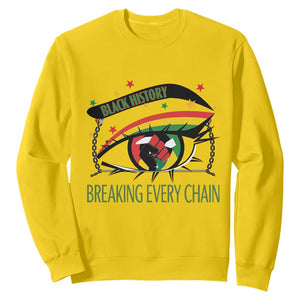 Breaking Every Chain Sweatshirt Black History Month Freedom Gift TS12 Daisy Print Your Wear