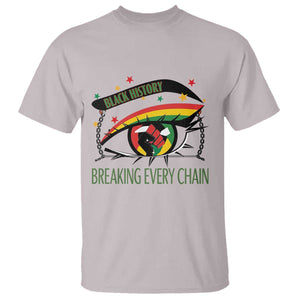 Breaking Every Chain T Shirt Black History Month Freedom Gift TS12 Ice Gray Print Your Wear