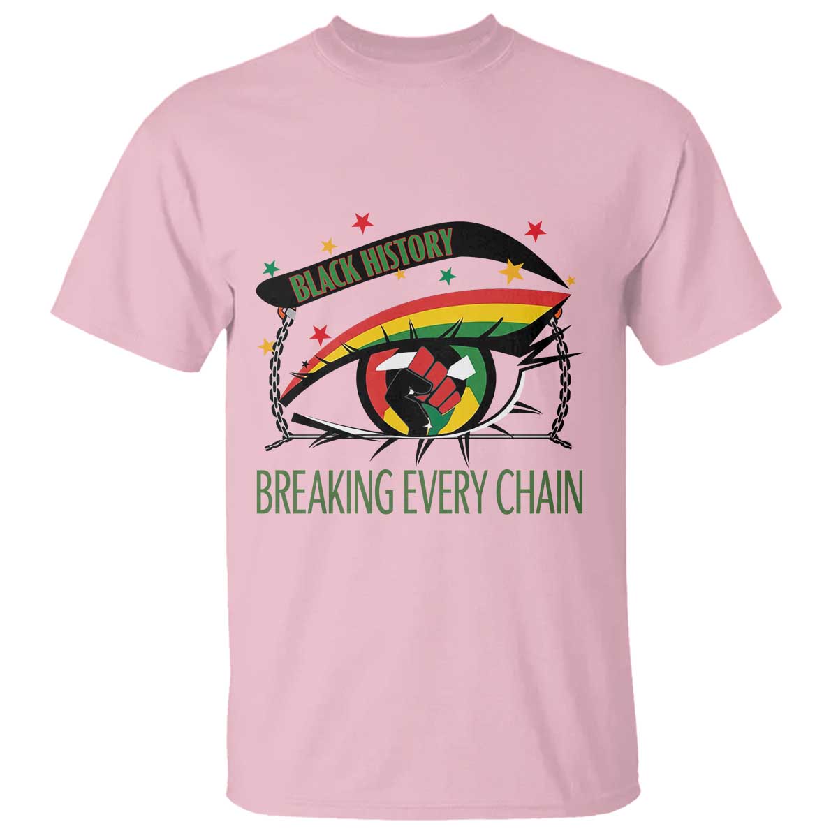 Breaking Every Chain T Shirt Black History Month Freedom Gift TS12 Light Pink Print Your Wear