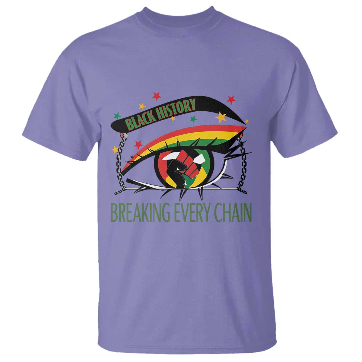 Breaking Every Chain T Shirt Black History Month Freedom Gift TS12 Violet Print Your Wear