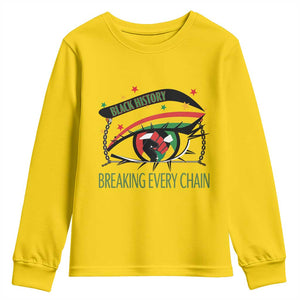 Breaking Every Chain Youth Sweatshirt Black History Month Freedom Gift TS12 Daisy Print Your Wear