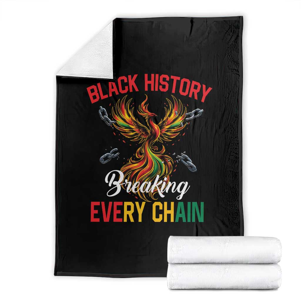Phoenix Rising Breaking Every Chain Throw Blanket Black History Month Freedom Gift TS12 Black Print Your Wear