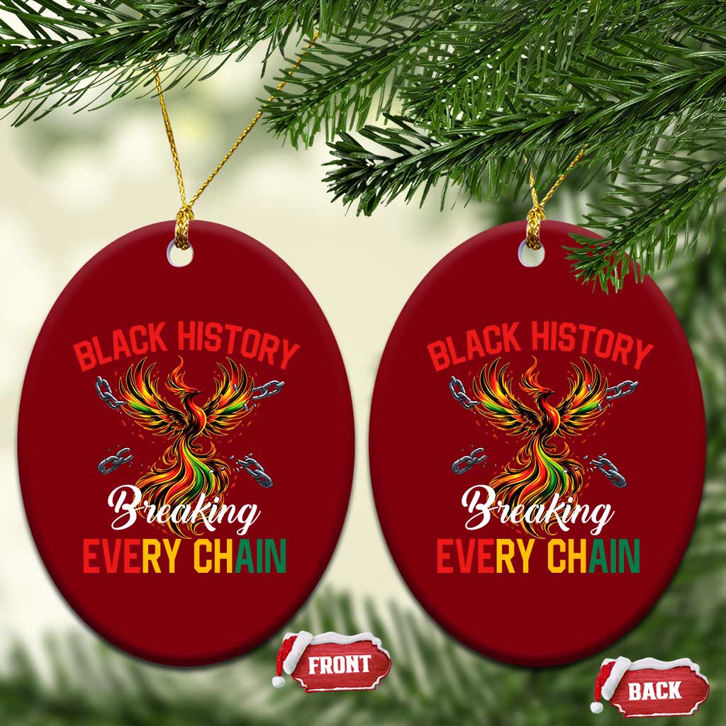 Phoenix Rising Breaking Every Chain Ceramic Ornament Black History Month Freedom Gift TS12 Print Your Wear
