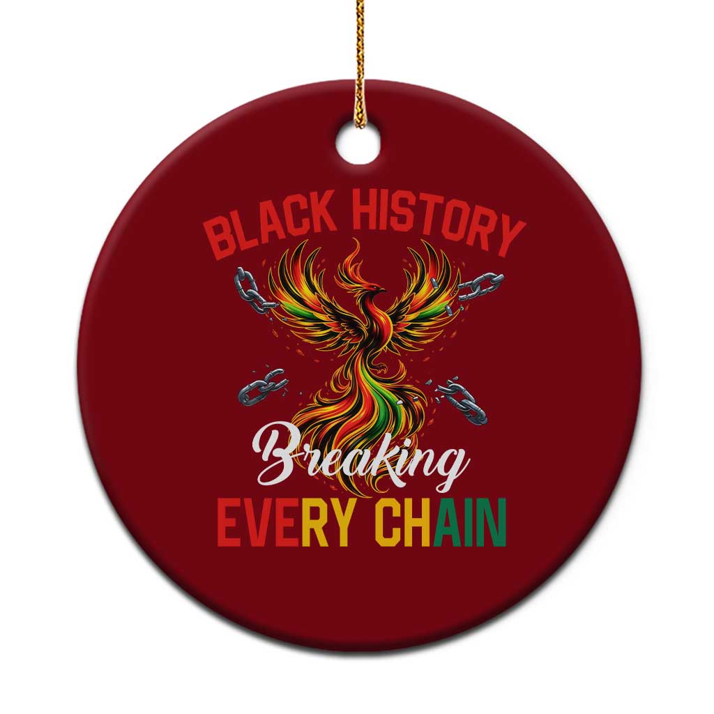 Phoenix Rising Breaking Every Chain Ceramic Ornament Black History Month Freedom Gift TS12 1pc Red Print Your Wear