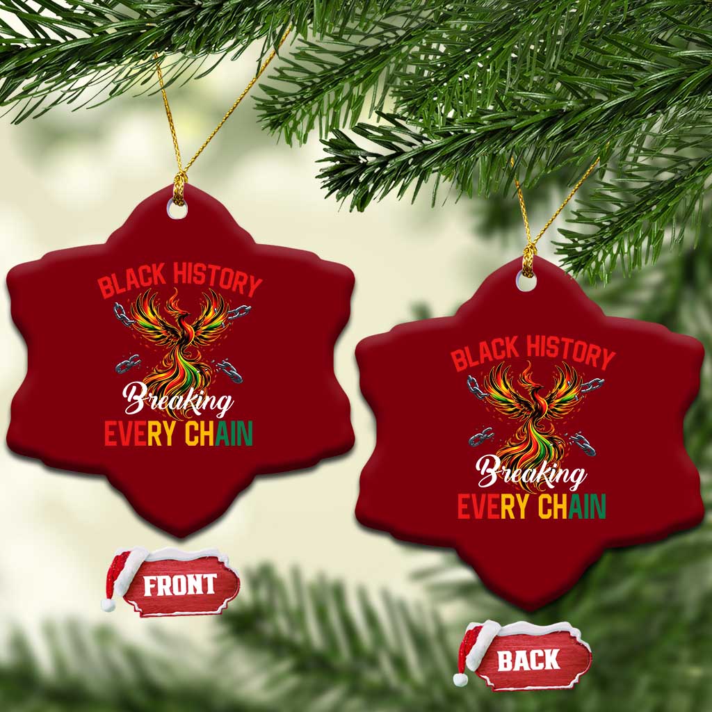 Phoenix Rising Breaking Every Chain Ceramic Ornament Black History Month Freedom Gift TS12 Print Your Wear