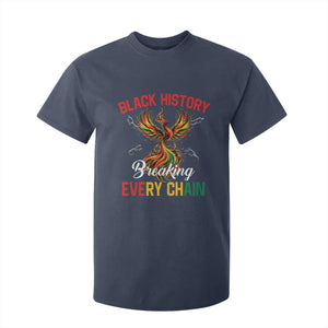 Phoenix Rising Breaking Every Chain T Shirt For Kid Black History Month Freedom Gift TS12 Navy Print Your Wear