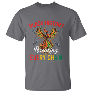 Phoenix Rising Breaking Every Chain T Shirt Black History Month Freedom Gift TS12 Charcoal Print Your Wear