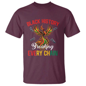 Phoenix Rising Breaking Every Chain T Shirt Black History Month Freedom Gift TS12 Maroon Print Your Wear