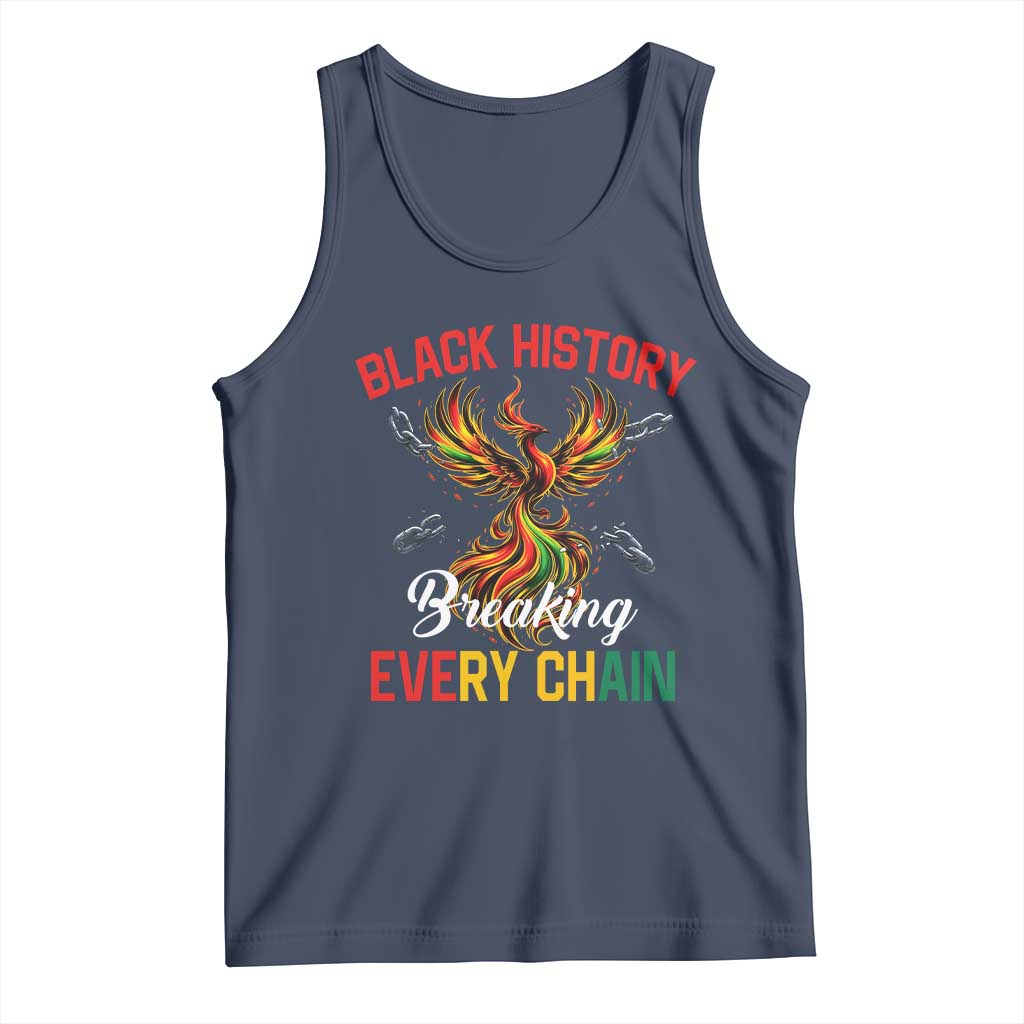 Phoenix Rising Breaking Every Chain Tank Top Black History Month Freedom Gift TS12 Navy Print Your Wear
