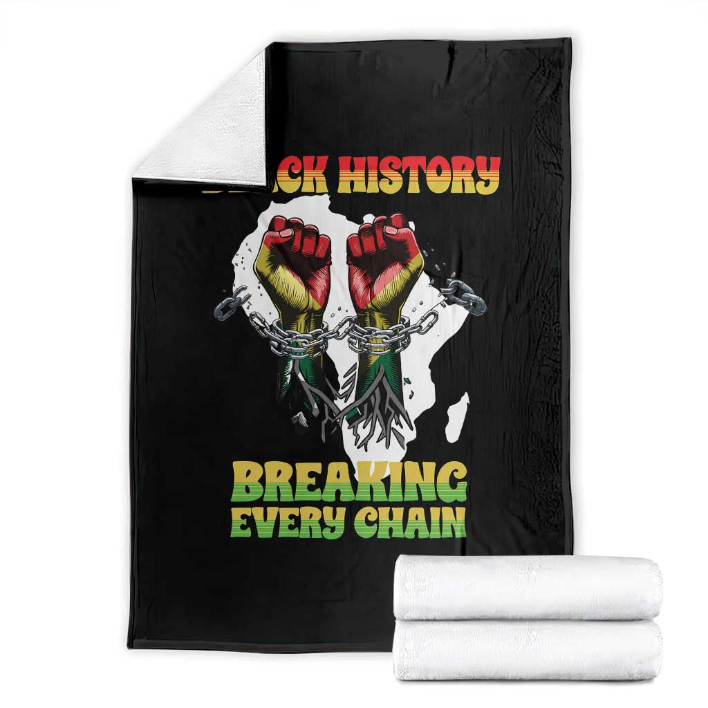 African American Civil Rights Gift Throw Blanket Breaking Every Chain TS12 Black Print Your Wear
