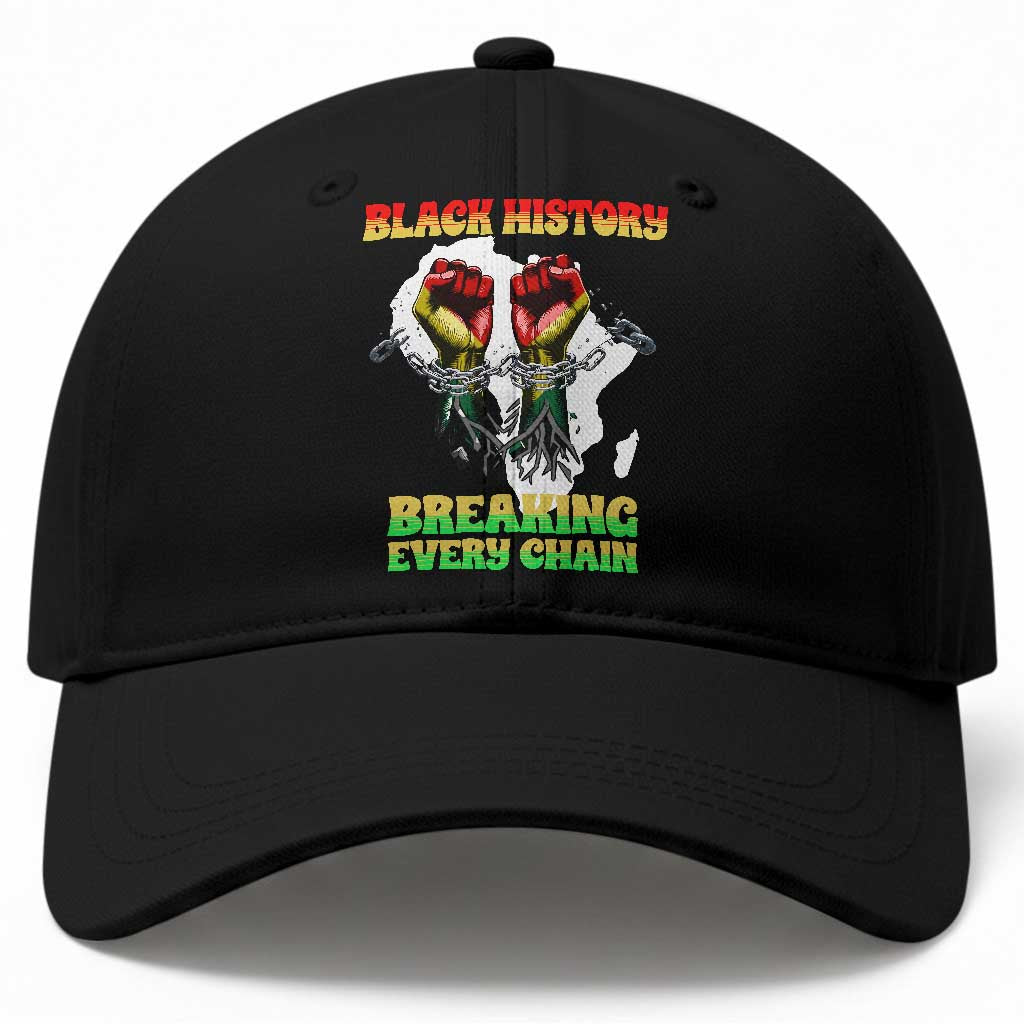 African American Civil Rights Gift Baseball Cap Breaking Every Chain TS12 Print Your Wear