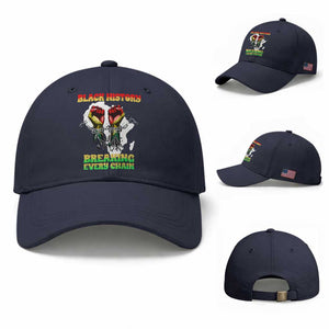 African American Civil Rights Gift Baseball Cap Breaking Every Chain TS12 Baseball Cap Universal Fit Navy Print Your Wear
