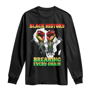 African American Civil Rights Gift Long Sleeve Shirt Breaking Every Chain TS12 Black Print Your Wear