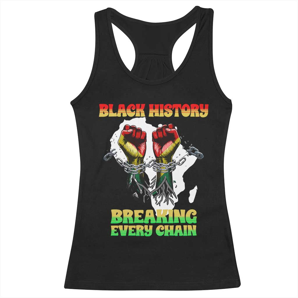 African American Civil Rights Gift Racerback Tank Top Breaking Every Chain TS12 Black Print Your Wear