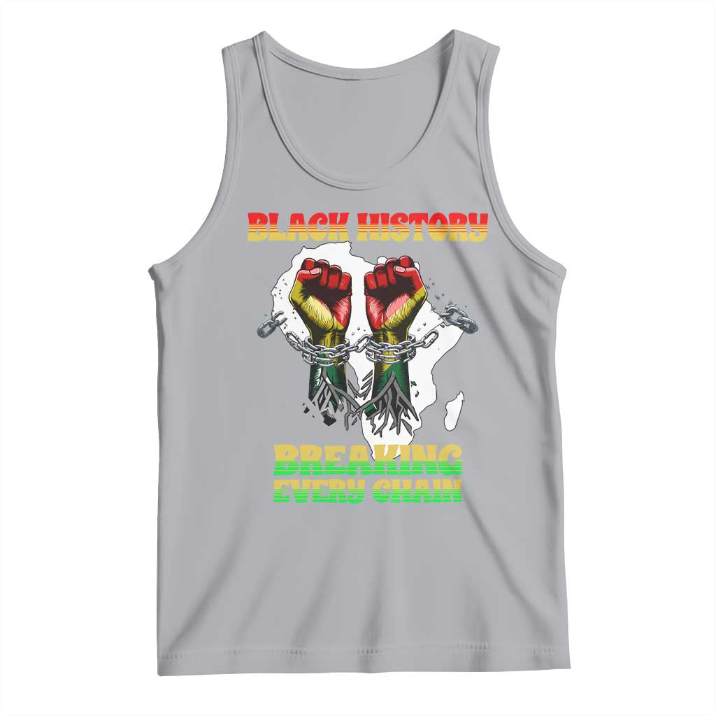 African American Civil Rights Gift Tank Top Breaking Every Chain TS12 Athletic Heather Print Your Wear