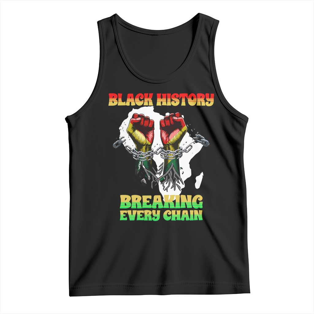 African American Civil Rights Gift Tank Top Breaking Every Chain TS12 Black Print Your Wear