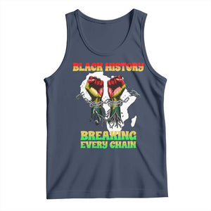 African American Civil Rights Gift Tank Top Breaking Every Chain TS12 Navy Print Your Wear