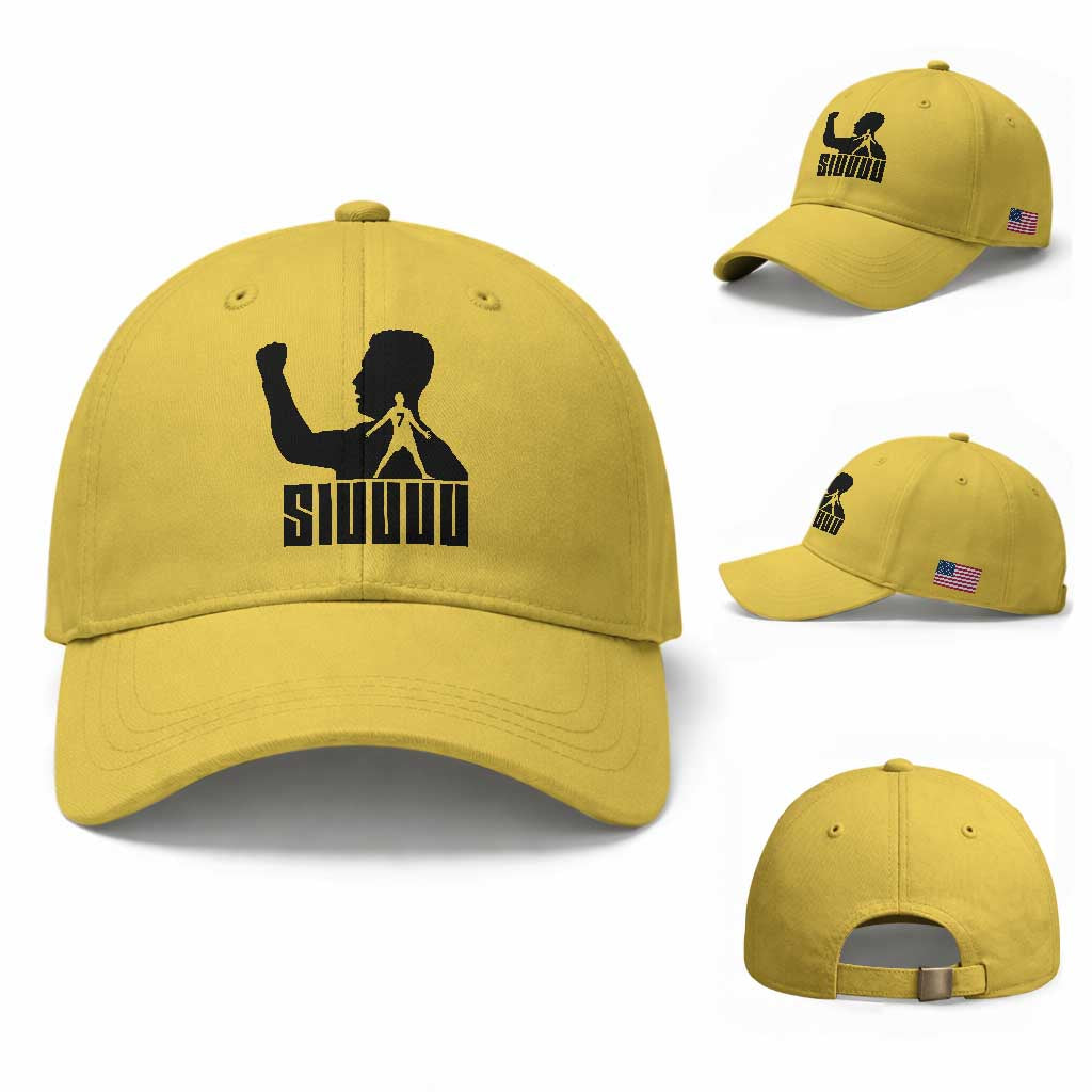 Siuuuu Number Seven Soccer Celebration Baseball Cap Funny Sport Lovers Gift TS12 Baseball Cap Universal Fit Yellow Print Your Wear