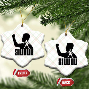 Siuuuu Number Seven Soccer Celebration Ceramic Ornament Funny Sport Lovers Gift TS12 Print Your Wear