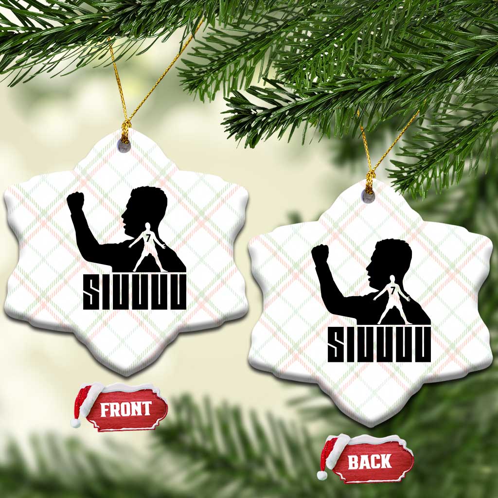 Siuuuu Number Seven Soccer Celebration Ceramic Ornament Funny Sport Lovers Gift TS12 Print Your Wear