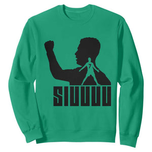 Siuuuu Number Seven Soccer Celebration Sweatshirt Funny Sport Lovers Gift TS12 Irish Green Print Your Wear