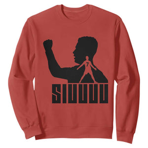 Siuuuu Number Seven Soccer Celebration Sweatshirt Funny Sport Lovers Gift TS12 Red Print Your Wear