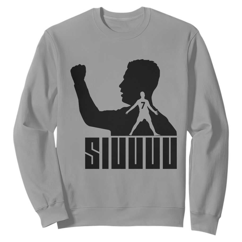 Siuuuu Number Seven Soccer Celebration Sweatshirt Funny Sport Lovers Gift TS12 Sport Gray Print Your Wear