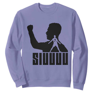 Siuuuu Number Seven Soccer Celebration Sweatshirt Funny Sport Lovers Gift TS12 Violet Print Your Wear