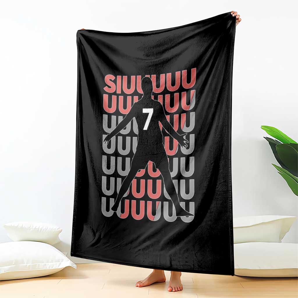 Siuuuu Soccer Celebration Throw Blanket Gift For Fans TS12 Print Your Wear