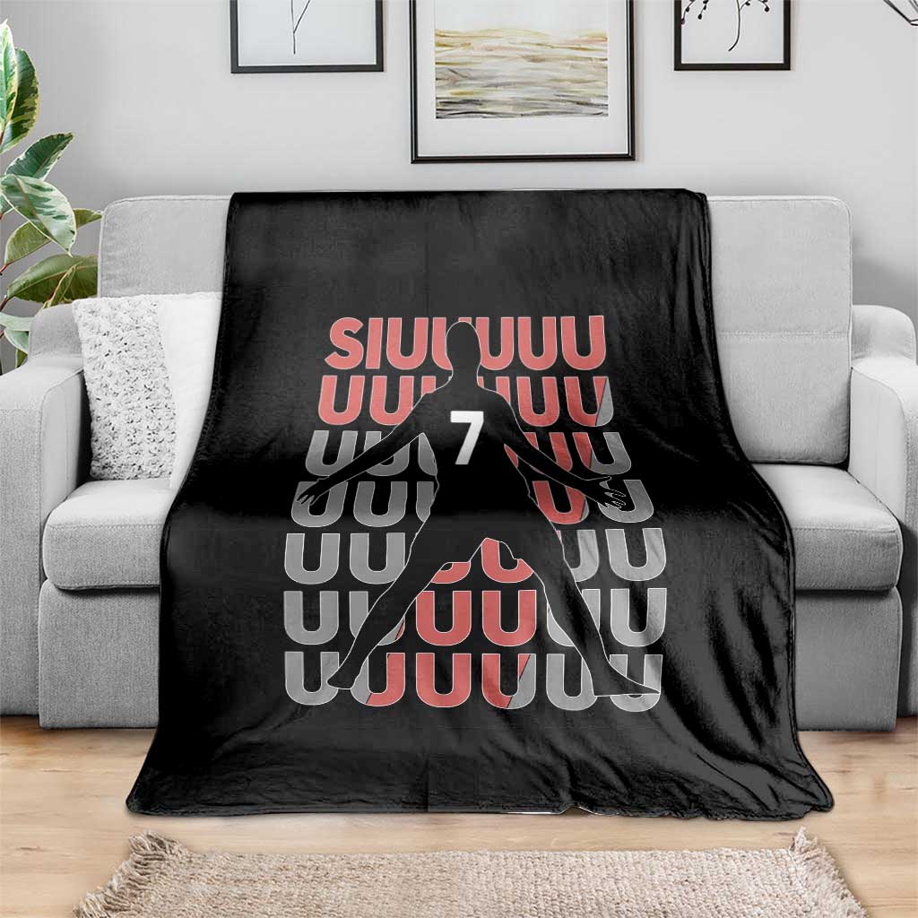 Siuuuu Soccer Celebration Throw Blanket Gift For Fans TS12 Print Your Wear