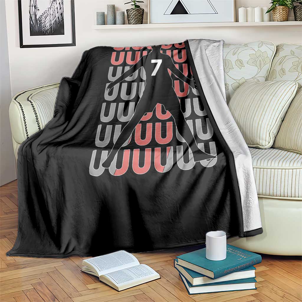Siuuuu Soccer Celebration Throw Blanket Gift For Fans TS12 Print Your Wear