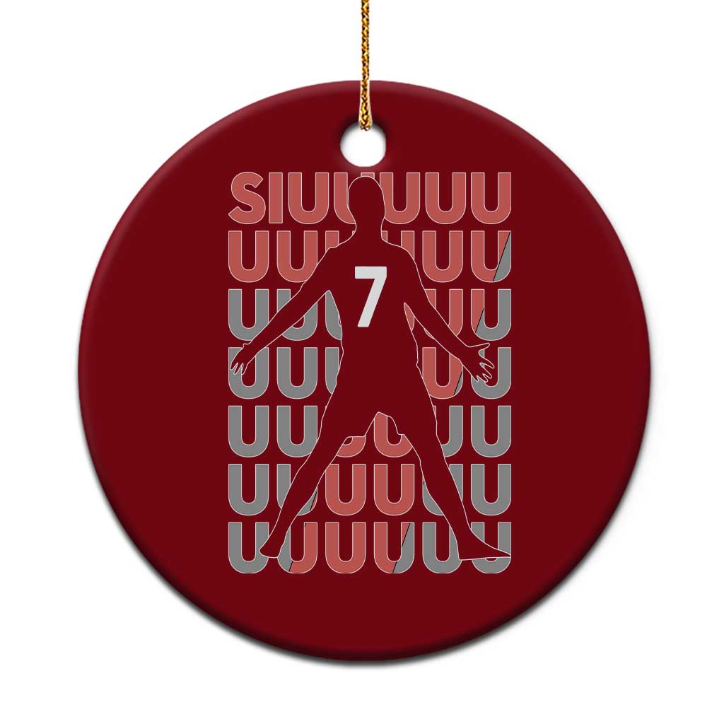 Siuuuu Soccer Celebration Ceramic Ornament Gift For Fans TS12 1pc Red Print Your Wear