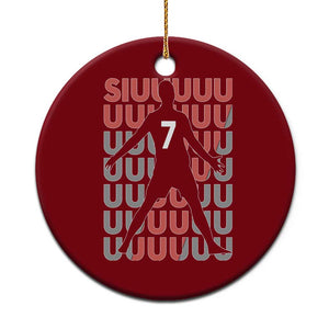Siuuuu Soccer Celebration Ceramic Ornament Gift For Fans TS12 1pc Red Print Your Wear