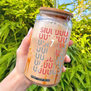 Siuuuu Soccer Celebration Glass Can Gift For Fans TS12 Black Print Your Wear