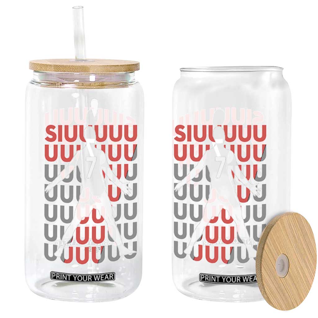 Siuuuu Soccer Celebration Glass Can Gift For Fans TS12 Print Your Wear