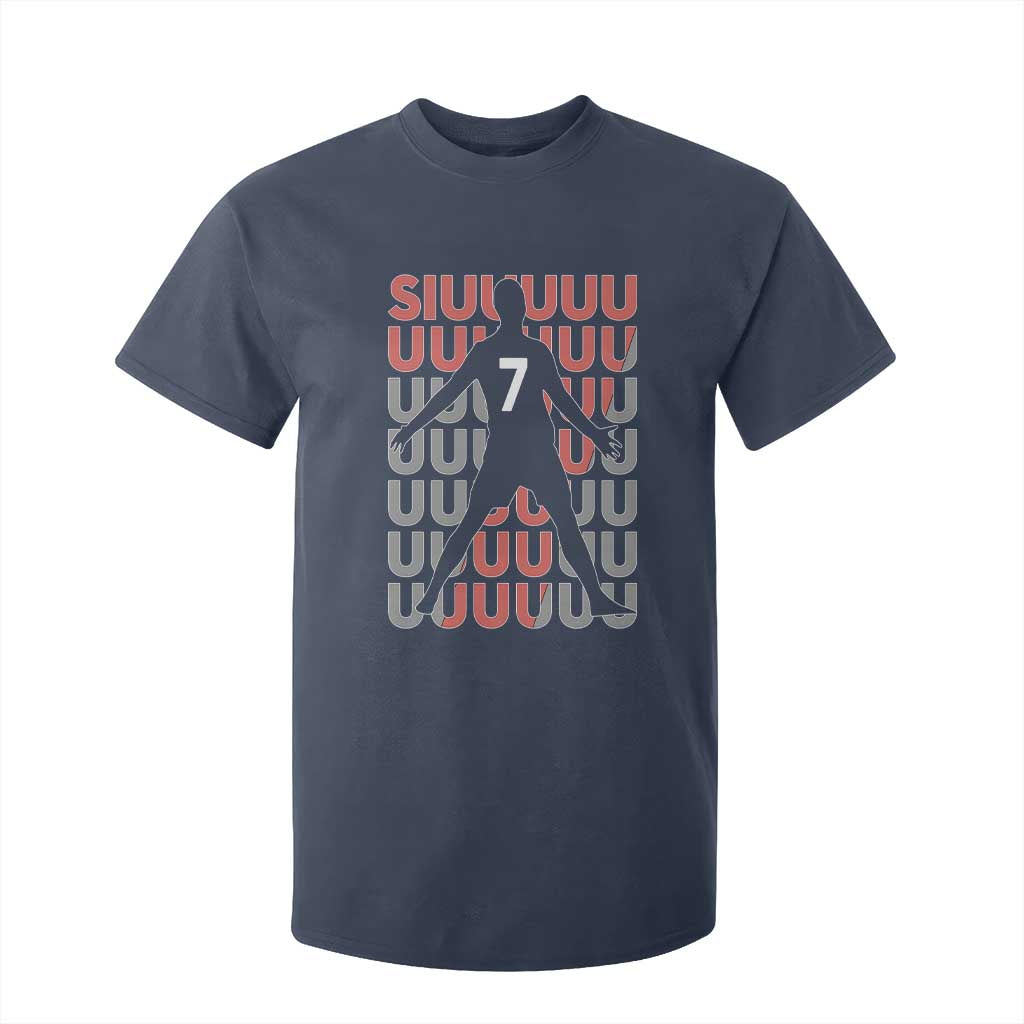 Siuuuu Soccer Celebration T Shirt For Kid Gift For Fans TS12 Navy Print Your Wear