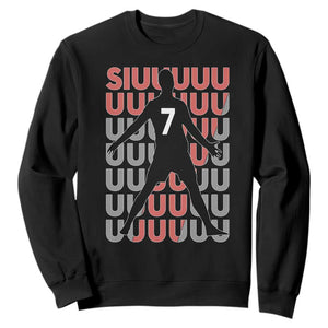 Siuuuu Soccer Celebration Sweatshirt Gift For Fans TS12 Black Print Your Wear