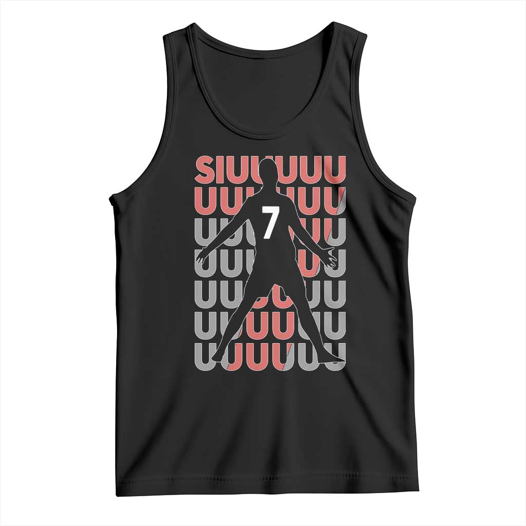 Siuuuu Soccer Celebration Tank Top Gift For Fans TS12 Black Print Your Wear