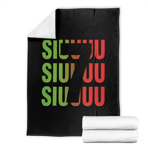 Siuuuu Soccer Celebration Throw Blanket Gift For Soccer Lovers TS12 Black Print Your Wear