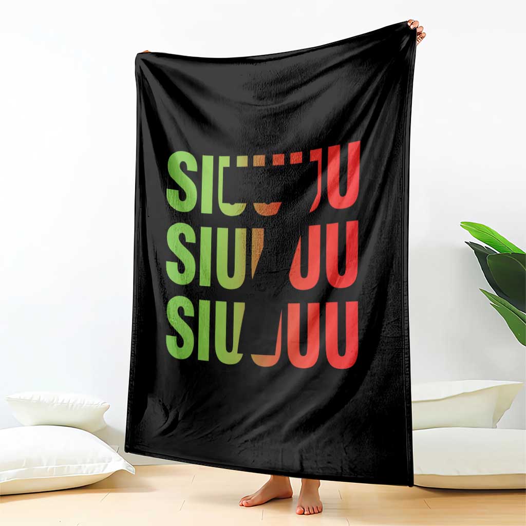 Siuuuu Soccer Celebration Throw Blanket Gift For Soccer Lovers TS12 Print Your Wear