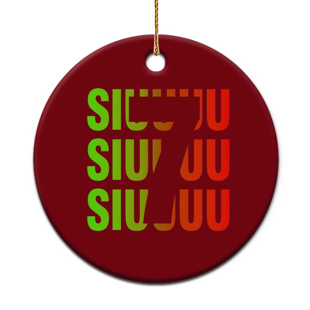 Siuuuu Soccer Celebration Ceramic Ornament Gift For Soccer Lovers TS12 1pc Red Print Your Wear