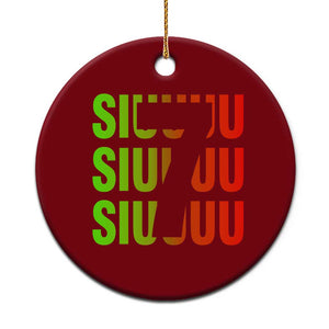 Siuuuu Soccer Celebration Ceramic Ornament Gift For Soccer Lovers TS12 1pc Red Print Your Wear