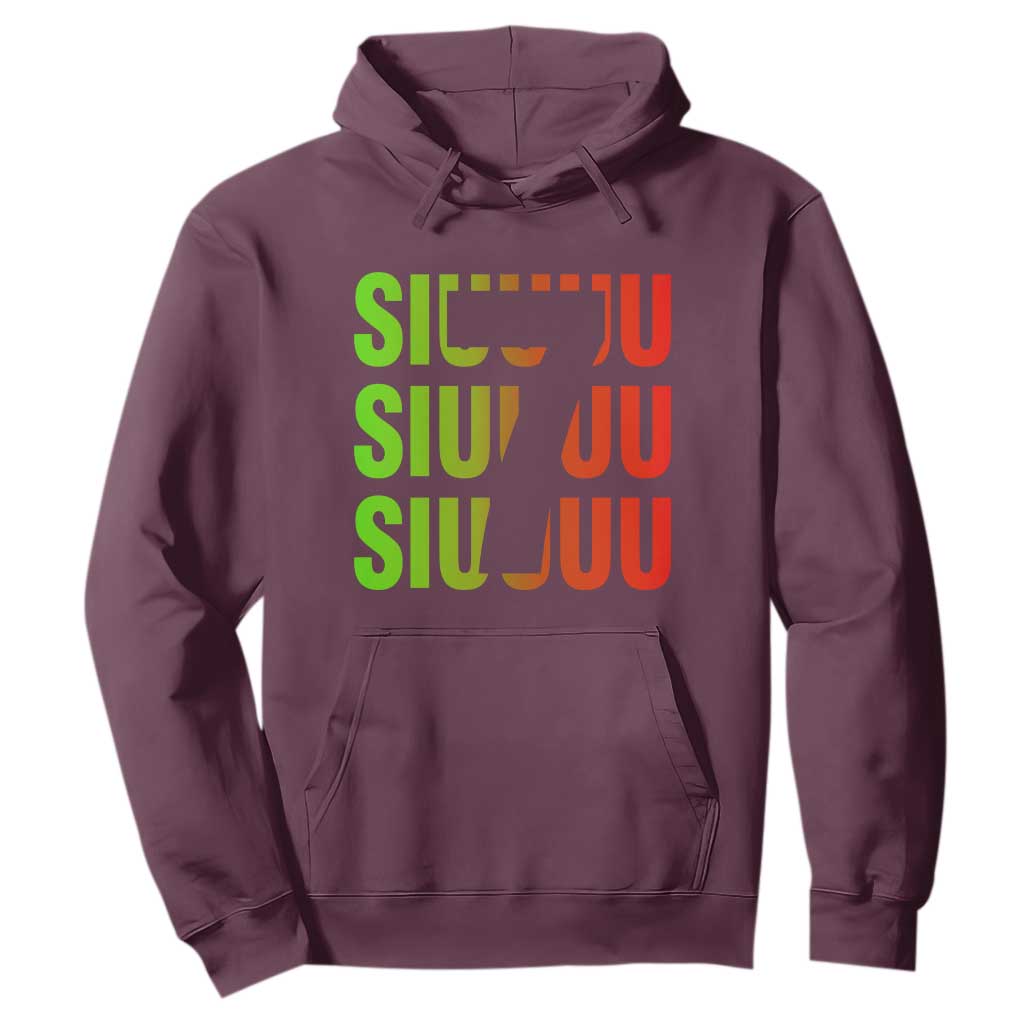 Siuuuu Soccer Celebration Hoodie Gift For Soccer Lovers TS12 Maroon Print Your Wear