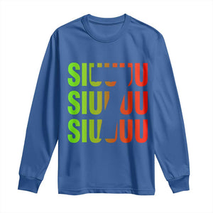 Siuuuu Soccer Celebration Long Sleeve Shirt Gift For Soccer Lovers TS12 Royal Blue Print Your Wear