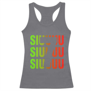 Siuuuu Soccer Celebration Racerback Tank Top Gift For Soccer Lovers TS12 Charcoal Print Your Wear