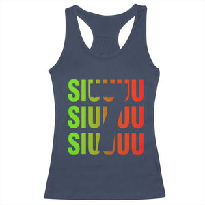 Siuuuu Soccer Celebration Racerback Tank Top Gift For Soccer Lovers TS12 Navy Print Your Wear