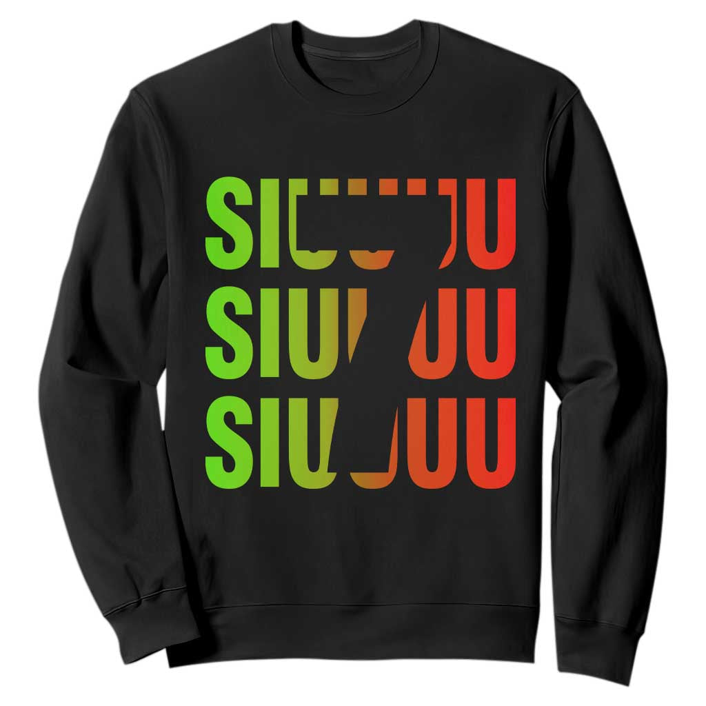 Siuuuu Soccer Celebration Sweatshirt Gift For Soccer Lovers TS12 Black Print Your Wear